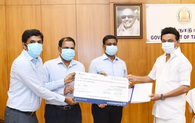 Grundfos India donates Rs. 1 crore to Tamil Nadu CM’s Relief Fund to combat Covid-19